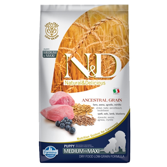 Picture of FARMINA N&D Ancestral Grain Puppy Medium&Maxi Lamb - dry dog food - 12 kg