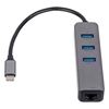 Изображение HUB USB Akyga 1x RJ-45  + 3x USB-A 3.0 (AK-AD-66)