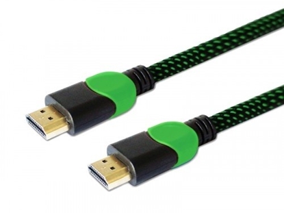 Attēls no Kabel HDMI 2.0 zielono-czarny 1,8m, GCL-03