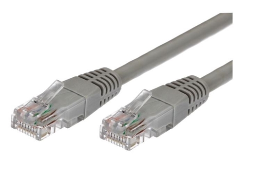 Picture of Kabel Patchcord miedziany kat.6 RJ45 UTP 1m. szary  - paczka 10 sztuk