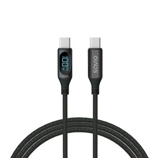 Picture of Kabel USB - USB C z wyświetlaczem, 100W, CL-174