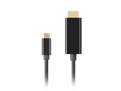 Attēls no LANBERG CABLE USB-C(M)->HDMI(M) 1M 4K 60HZ BLACK