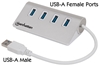 Picture of Manhattan USB-A 4-Port Hub, 4x USB-A Ports, 5 Gbps (USB 3.2 Gen1 aka USB 3.0), Bus Powered, Fast charging up to 0.9A, Equivalent to ST43004UA, SuperSpeed USB, Aluminium Housing, Windows and Mac, Silver, Three Year Warranty, Blister