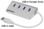 Picture of Manhattan USB-A 4-Port Hub, 4x USB-A Ports, 5 Gbps (USB 3.2 Gen1 aka USB 3.0), Bus Powered, Fast charging up to 0.9A, Equivalent to ST43004UA, SuperSpeed USB, Aluminium Housing, Windows and Mac, Silver, Three Year Warranty, Blister