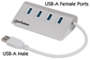 Изображение Manhattan USB-A 4-Port Hub, 4x USB-A Ports, 5 Gbps (USB 3.2 Gen1 aka USB 3.0), Bus Powered, Fast charging up to 0.9A, Equivalent to ST43004UA, SuperSpeed USB, Aluminium Housing, Windows and Mac, Silver, Three Year Warranty, Blister