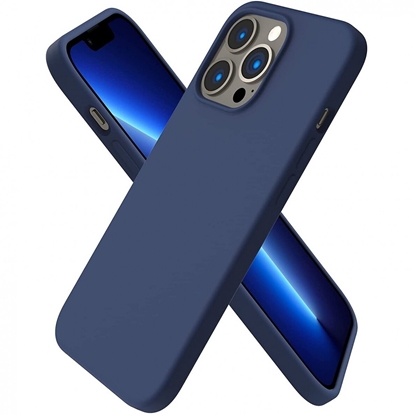 Attēls no Mocco Ultra Slim Soft Matte 0.3 mm Silicone Case for Apple iPhone 14 Pro Dark Blue