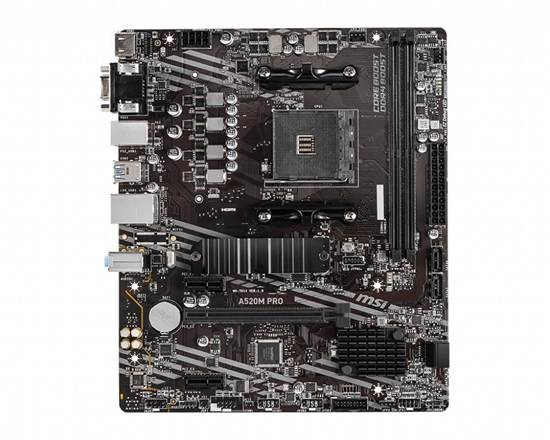 Изображение MSI A520M PRO motherboard AMD A520 Socket AM4 micro ATX