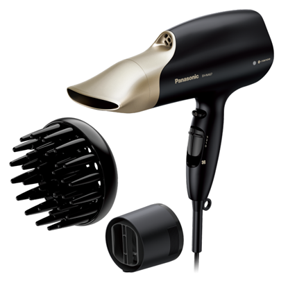 Attēls no Panasonic | Hair Dryer | EH-NA67PN825 Nanoe | 2000 W | Number of temperature settings 4 | Ionic function | Diffuser nozzle | Black/Gold