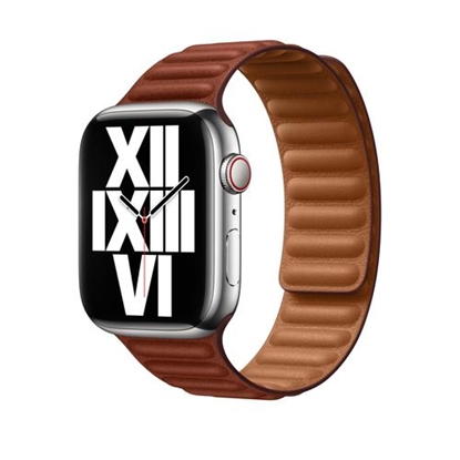 Изображение Dirželis APPLE 45mm Umber Leather Link - M/L