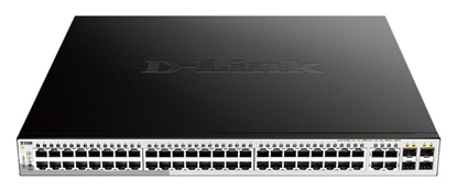 Picture of D-Link DGS-1210-52MP Managed L2 Gigabit Ethernet (10/100/1000) Power over Ethernet (PoE) Black, Grey