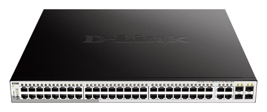 Изображение D-Link DGS-1210-52MP Managed L2 Gigabit Ethernet (10/100/1000) Power over Ethernet (PoE) Black, Grey