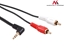 Изображение Przewód mini jack 3,5mm kątowy 2RCA 3m MCTV-825 Czarny