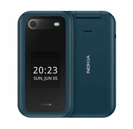 Изображение Telefon komórkowy Nokia Zestaw Nokia 2660 Flip 4G Dual Sim Niebieski + Ładowarka biurkowa