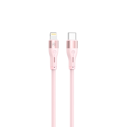 Attēls no Tellur Silicone Type-C to Lightning cable PD30W 1m pink
