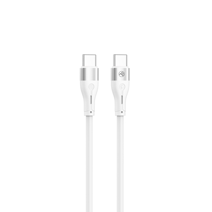 Picture of Tellur Silicone Type-C to Type-C cable PD60W 1m white