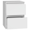 Picture of Topeshop M2 BIEL nightstand/bedside table 2 drawer(s) White