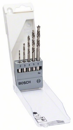 Attēls no Bosch 6-kt. 1/4 Wood Drill Bit 2,3,4,5,6mm