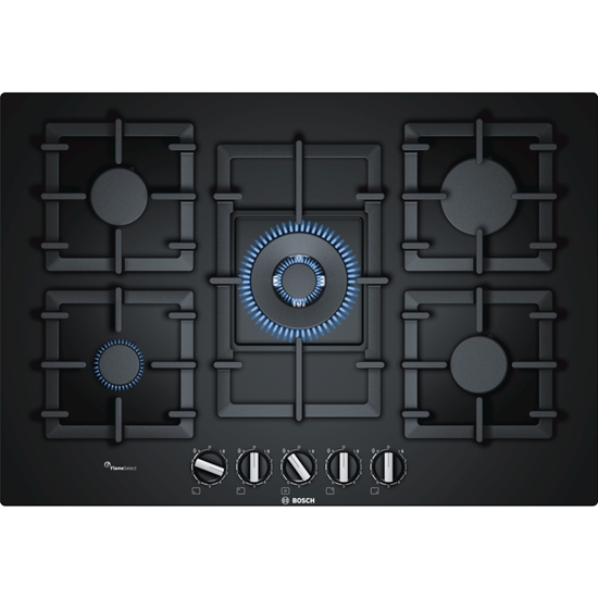 Изображение Bosch Serie 6 PPQ7A6B90 hob Black Built-in Gas 5 zone(s)