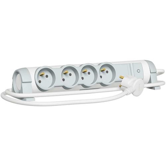 Picture of C2G 80814 power extension 1.5 m 4 AC outlet(s) Indoor Grey