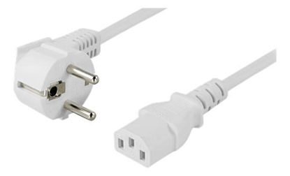 Attēls no Deltaco DEL-111AV power cable White 10 m CEE7/7 IEC C13