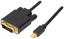 Attēls no Deltaco DP-DVI102 video cable adapter 1 m Mini DisplayPort DVI-D Black