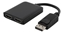 Attēls no Deltaco DP-HDMI42 video cable adapter DisplayPort 2 x HDMI Black