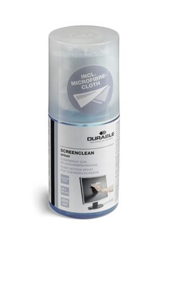 Picture of Durable SCREENCLEAN SPRAY 200ml Pump Action Spray + Cloth 582300