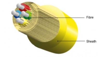 Attēls no Iekštelpu 8 Optisko šķiedru kabelis r/ SM/ G657.A/ Yellow  LSZH jacket /2000 meter
