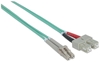 Picture of Intellinet Fiber Optic Patch Cable, OM3, LC/SC, 3m, Aqua, Duplex, Multimode, 50/125 µm, LSZH, Fibre, Lifetime Warranty, Polybag