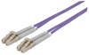 Picture of Intellinet Fiber Optic Patch Cable, OM4, LC/LC, 2m, Violet, Duplex, Multimode, 50/125 µm, LSZH, Fibre, Lifetime Warranty, Polybag