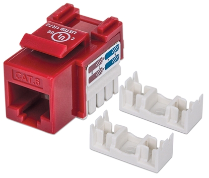 Attēls no Intellinet Keystone Jack, Cat6, UTP, Punch-down, Red