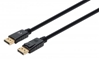 Изображение Manhattan DisplayPort 1.4 Cable, 8K@60hz, 3m, PVC Cable, Male to Male, Equivalent to Startech DP14MM3M, With Latches, Fully Shielded, Black, Lifetime Warranty, Polybag