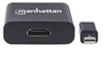 Picture of Manhattan Mini DisplayPort 1.2a to HDMI Adapter Cable, 4K@60Hz, Active, 19.5cm, Male to Female, Black, Three Year Warranty, Polybag