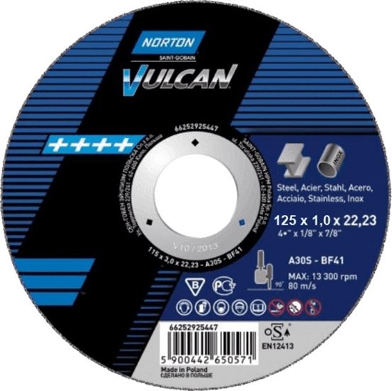 Изображение Norton Clipper tarcza flex 27 125x6,4x22,2 A 30 P Vulcan (66252830804)