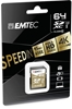 Picture of EMTEC SD Card  64GB SDXC (CLASS10) Speedin + Kartenblister