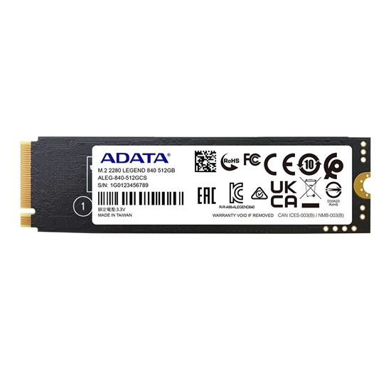 Изображение ADATA LEGEND 840 M.2 512 GB PCI Express 4.0 3D NAND NVMe