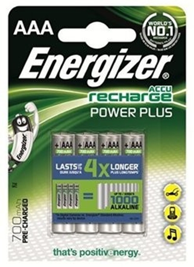 Picture of AKAAA.EPP4; R03/AAA akumulatori 1.2V Energizer Recharge Power Plus Ni-MH HR03 700 mAh iepakojumā 4 g