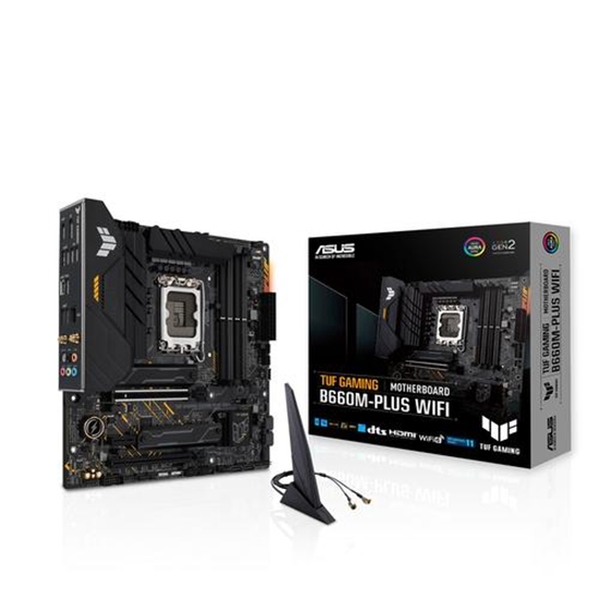 Picture of Asus | TUF GAMING B660M-PLUS WIFI | Processor family Intel | Processor socket LGA1700 | DDR5 | Number of SATA connectors 4