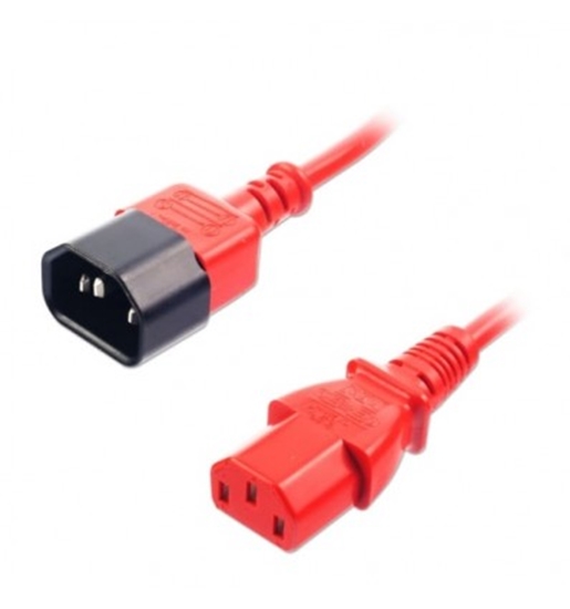 Изображение Barošanas kabelis IEC C14 - C13, sarkans, 1.0m, Lindy