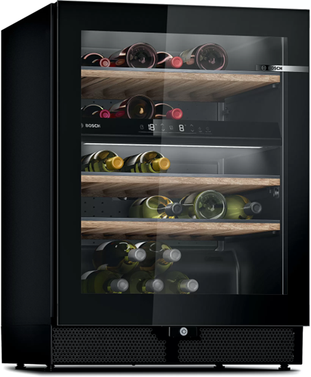 Picture of Bosch KWK16ABGA wine cooler Compressor wine cooler Freestanding Black 44 bottle(s)