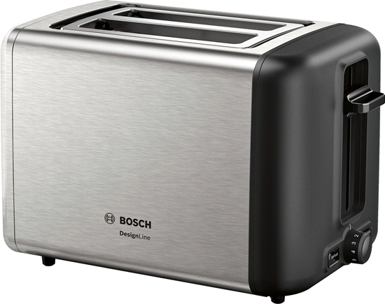 Picture of Bosch TAT3P420 toaster 2 slice(s) 970 W Black, Stainless steel