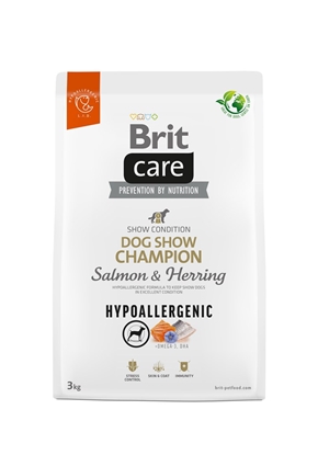 Attēls no BRIT Care Hypoallergenic Adult Dog Show Champion Salmon & Herring - dry dog food - 3 kg