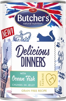 Picture of BUTCHER'S Delicious dinners Ocean Fish Chunks in jelly - wet cat food - 400 g