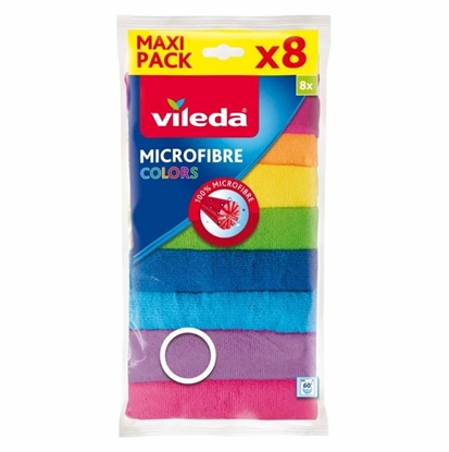 Picture of Cleaning Cloth Vileda Microfibre Colors 8 pcs