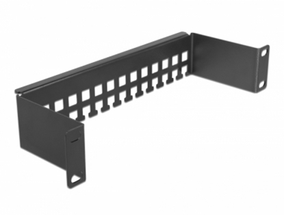 Attēls no Delock 10″ Cable support rail bracket shape 1U black