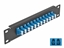 Изображение Delock 10″ Fiber Optic Patch Panel 12 Port LC Duplex blue 1U black
