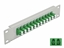Attēls no Delock 10″ Fiber Optic Patch Panel 12 Port LC Duplex green 1U grey