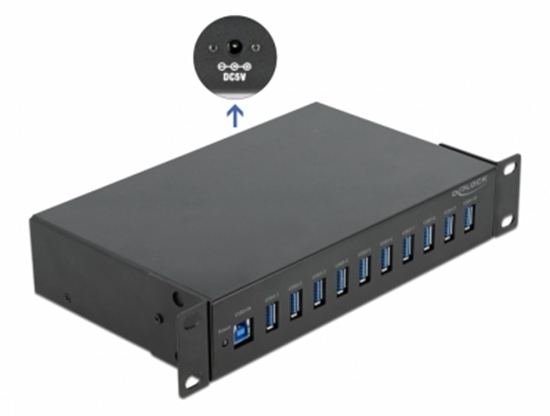 Изображение Delock 10″ Industry Hub 10 x USB 3.2 Gen 1 Type-A