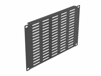 Attēls no Delock 10″ Network Cabinet Panel with ventilation slots horizontal 4U black