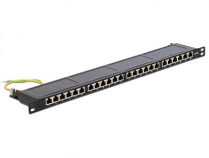 Attēls no Delock 19 Patch Panel 24 Port Cat.6 0.5 U black